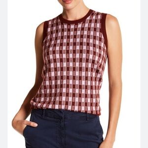 J CREW GINGHAM CHECKER 100% CASHMERE SWEATER XL NEW WITH TAGS WOMENS